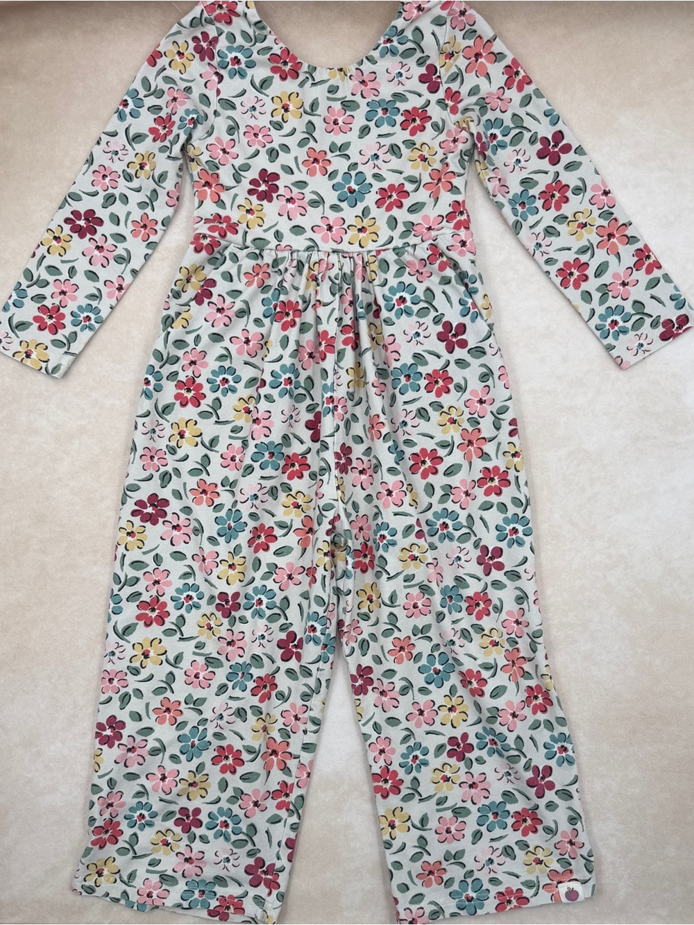 Cheeky Plum Multi Floral Long-Sleeve Jumpsuit